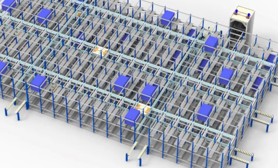 Four-way shuttle automated storage system